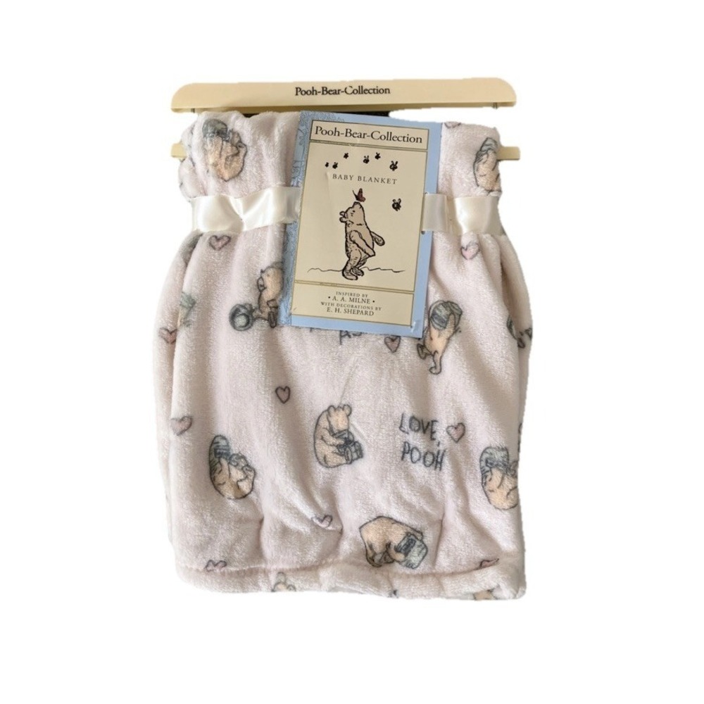 Disney Pooh Bear Collection Baby Blanket -Love Pooh You're As Sweet As Hunny NWT
